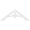 Ekena Millwork Pitch Sellek Architectural Grade PVC Gable Pediment, 48"W x 18"H x 1"P (9/12) GPP048X018X100SLK - alternate 5